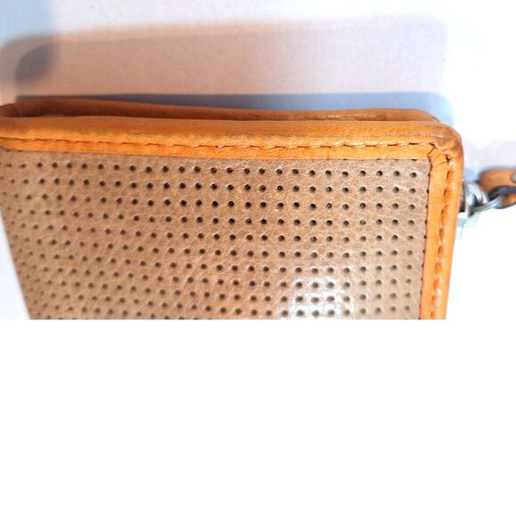 Fossil Womens Orange Leather Flower Snap Wallet - Picture 8 of 13